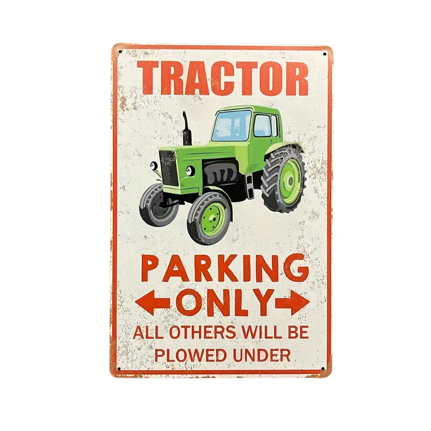 Tractor Parking Only Metalen Bord
