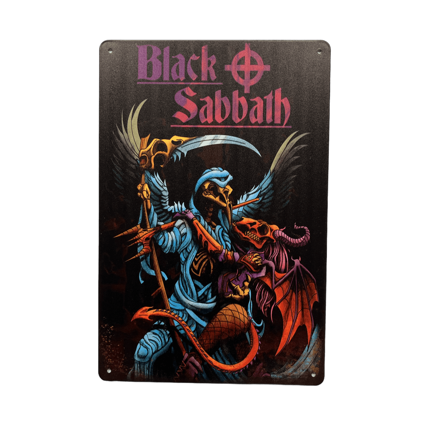 "Black Sabbath" Metalen Bord - Reclamebordenshop.nl