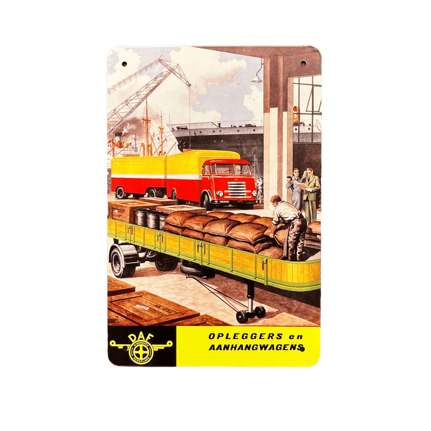 DAF Opleggers en Aanhangwagens Metalen Bord - Reclamebordenshop.nl