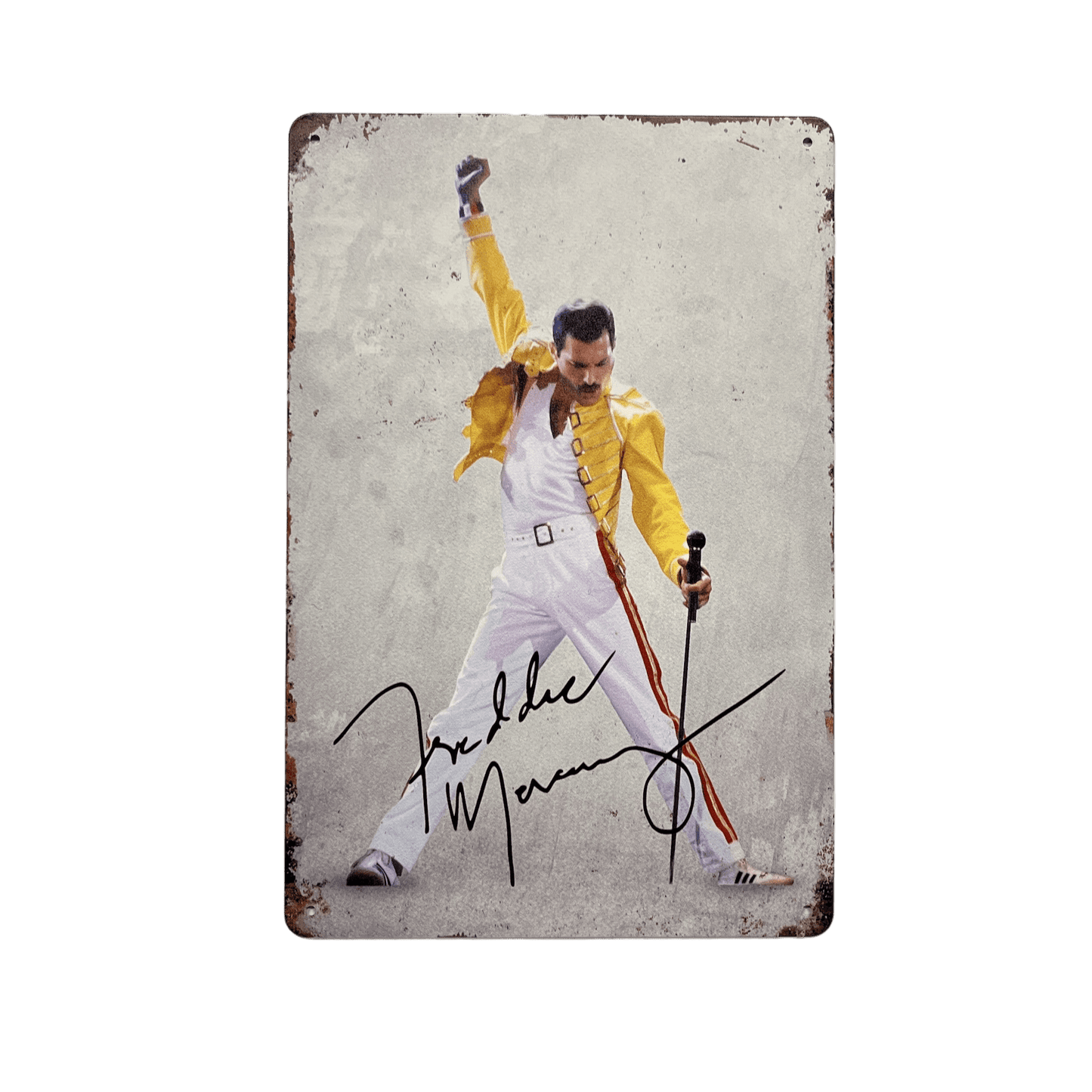 Freddie Mercury Metalen Bord - Reclamebordenshop.nl
