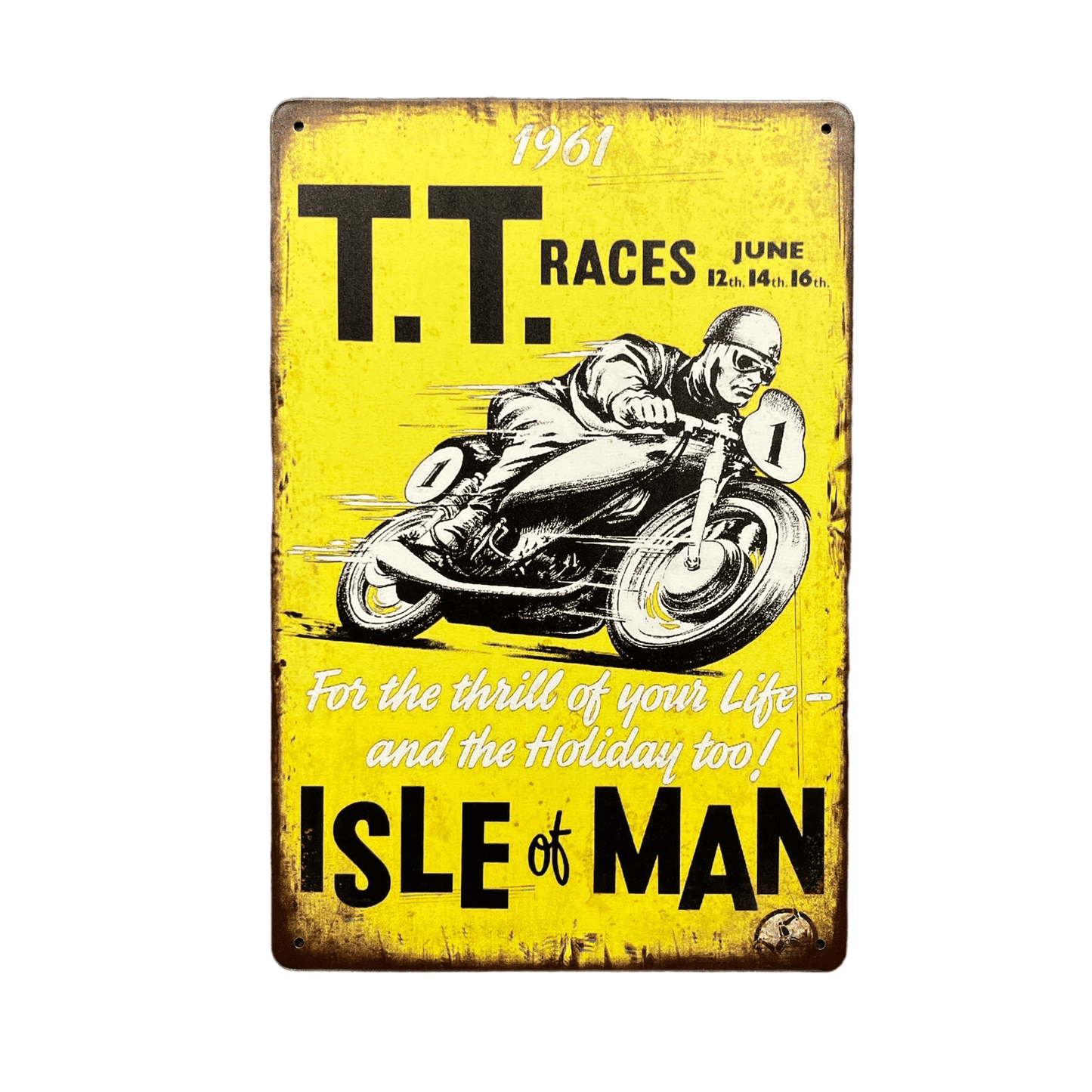 Isle of Man T.T. Races Metalen Bord - Reclamebordenshop.nl