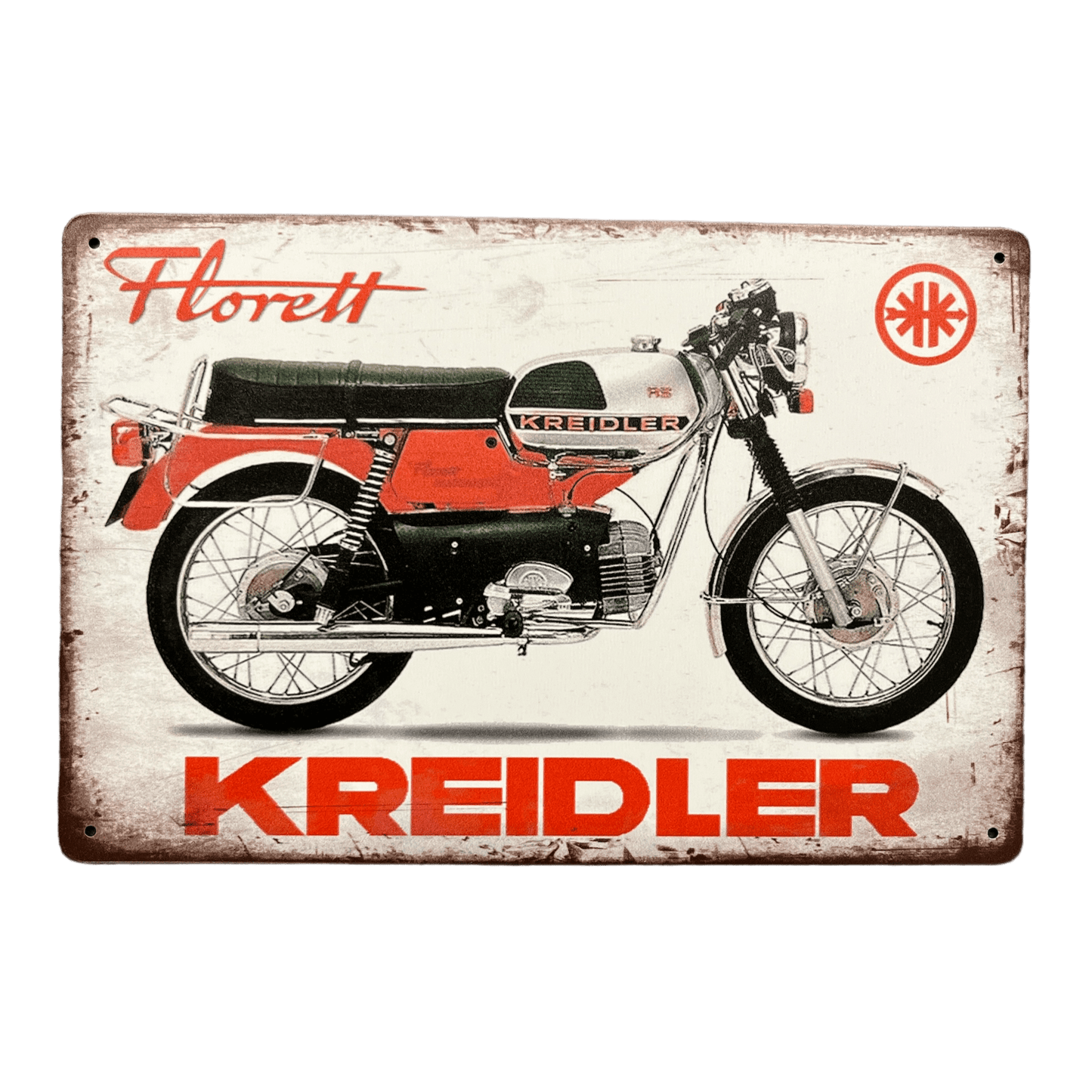 Kreidler Florett Metalen Bord - Reclamebordenshop.nl