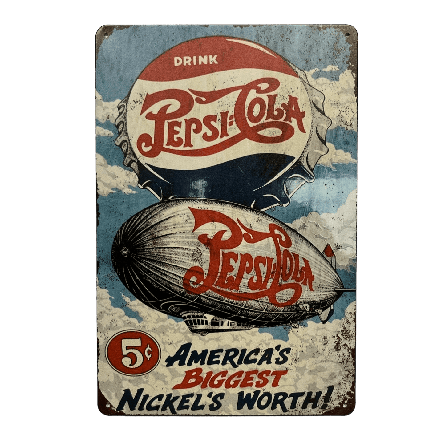 Pepsi - Cola Metalen Bord - Reclamebordenshop.nl