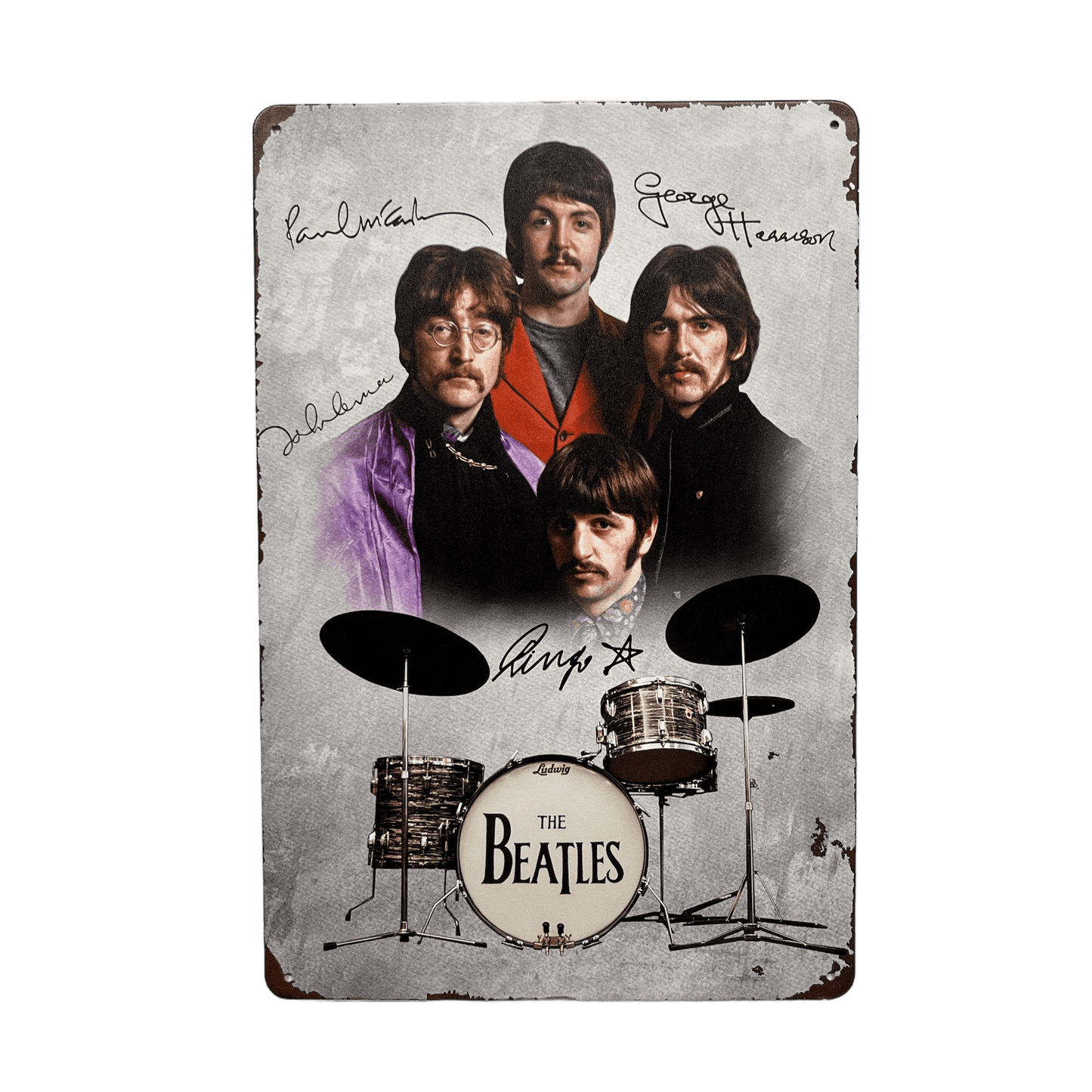 The Beatles Metalen Bord - Reclamebordenshop.nl