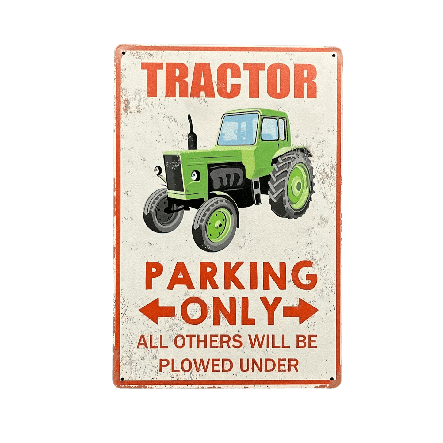 Tractor Parking Only Metalen Bord - Reclamebordenshop.nl