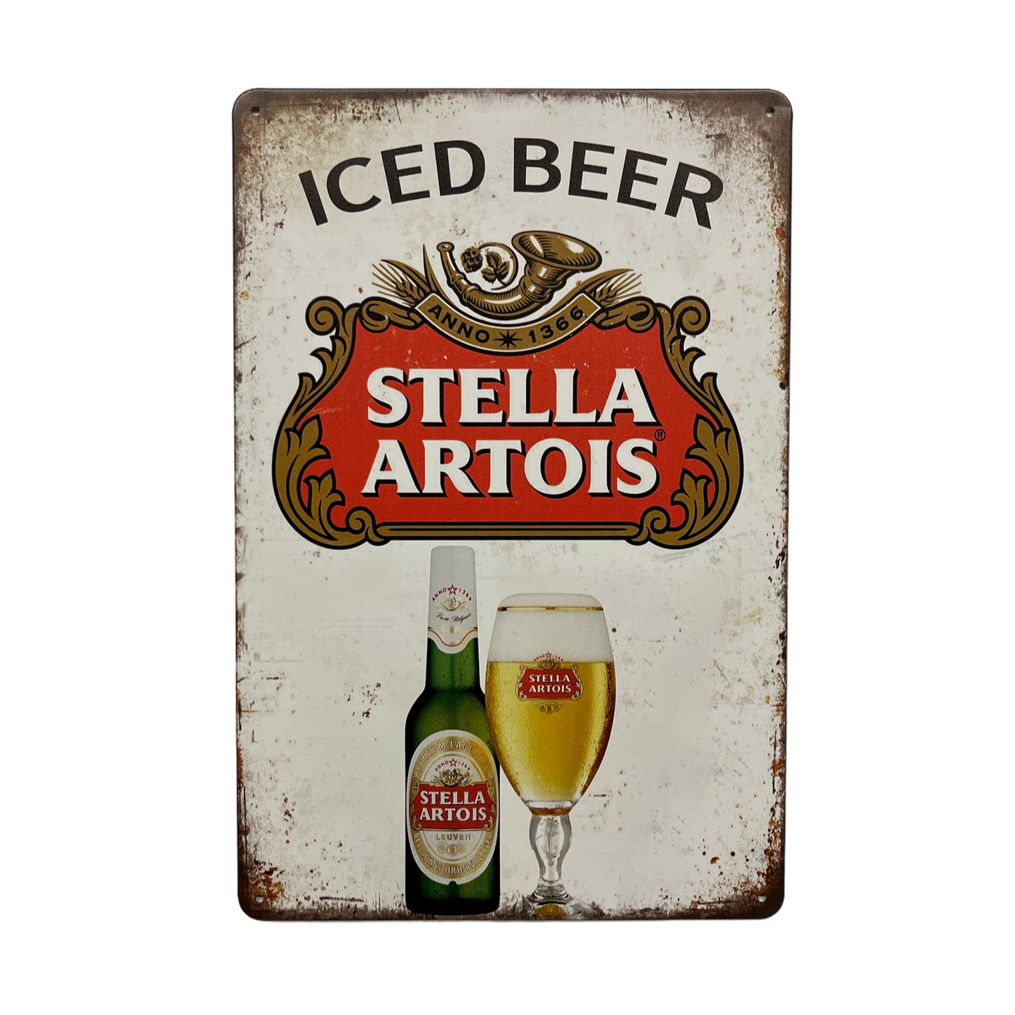 Stella Artois Iced Beer Metalen Bord