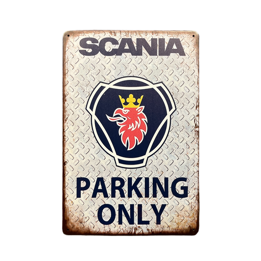 Scania Parking Only Metalen Bord