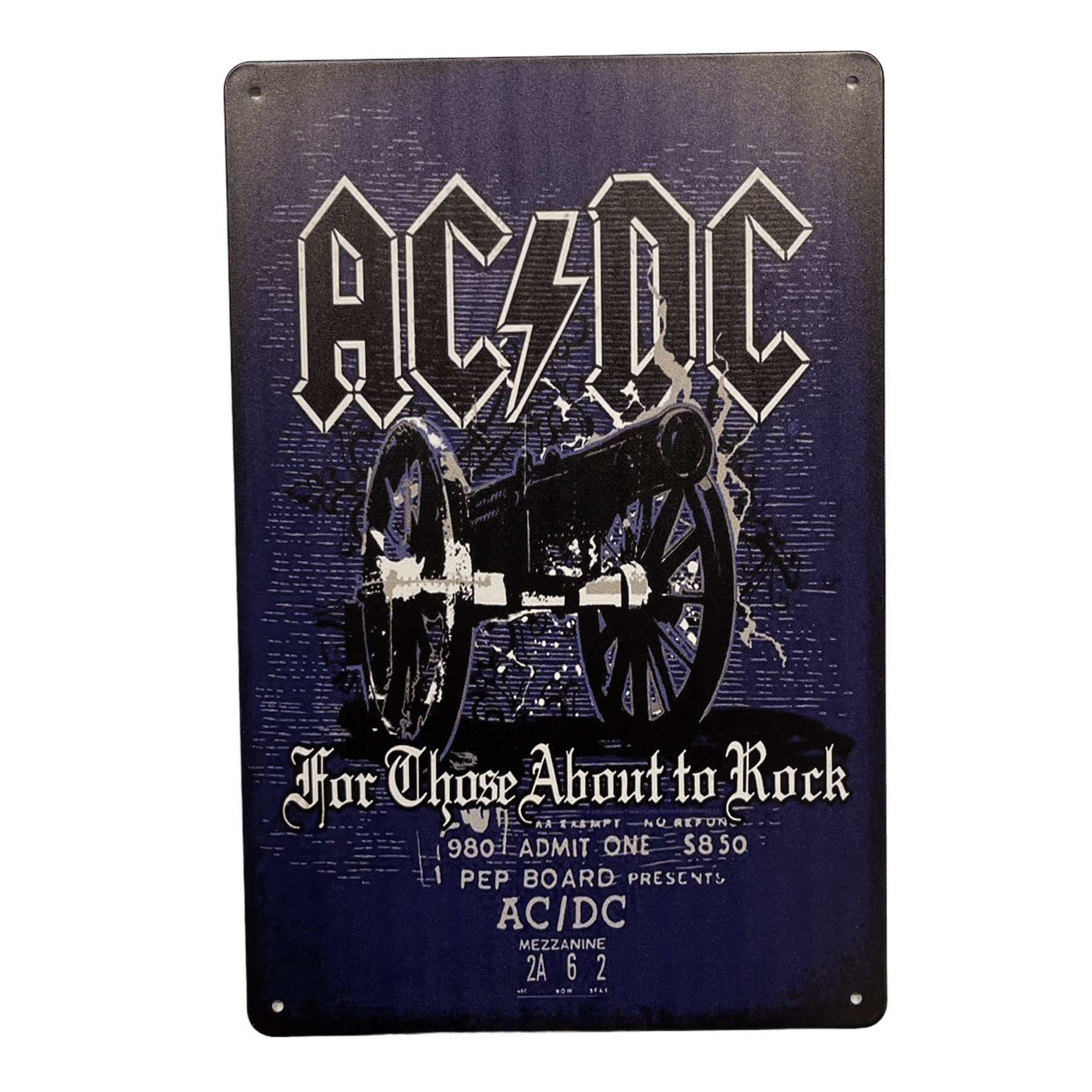 AC/DC "For Those About to Rock" Metalen Bord - Reclamebordenshop.nl