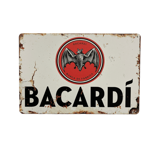 Bacardi Metalen Bord - Reclamebordenshop.nl