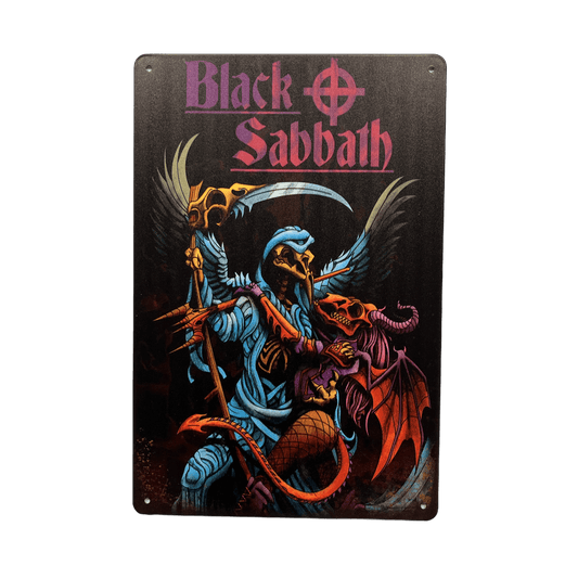 "Black Sabbath" Metalen Bord - Reclamebordenshop.nl