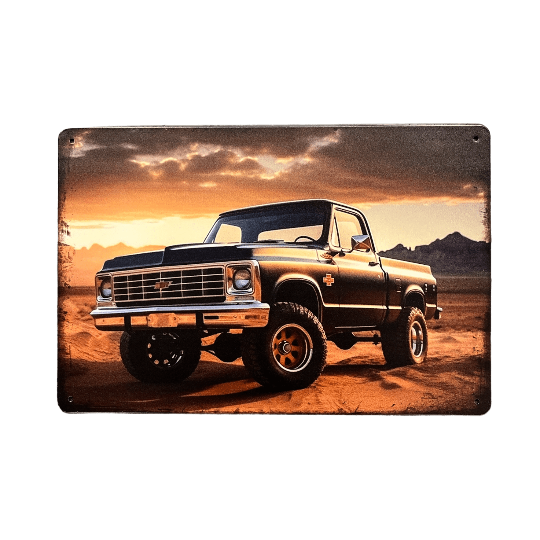 Chevy Pickup Truck Metalen Bord - Reclamebordenshop.nl