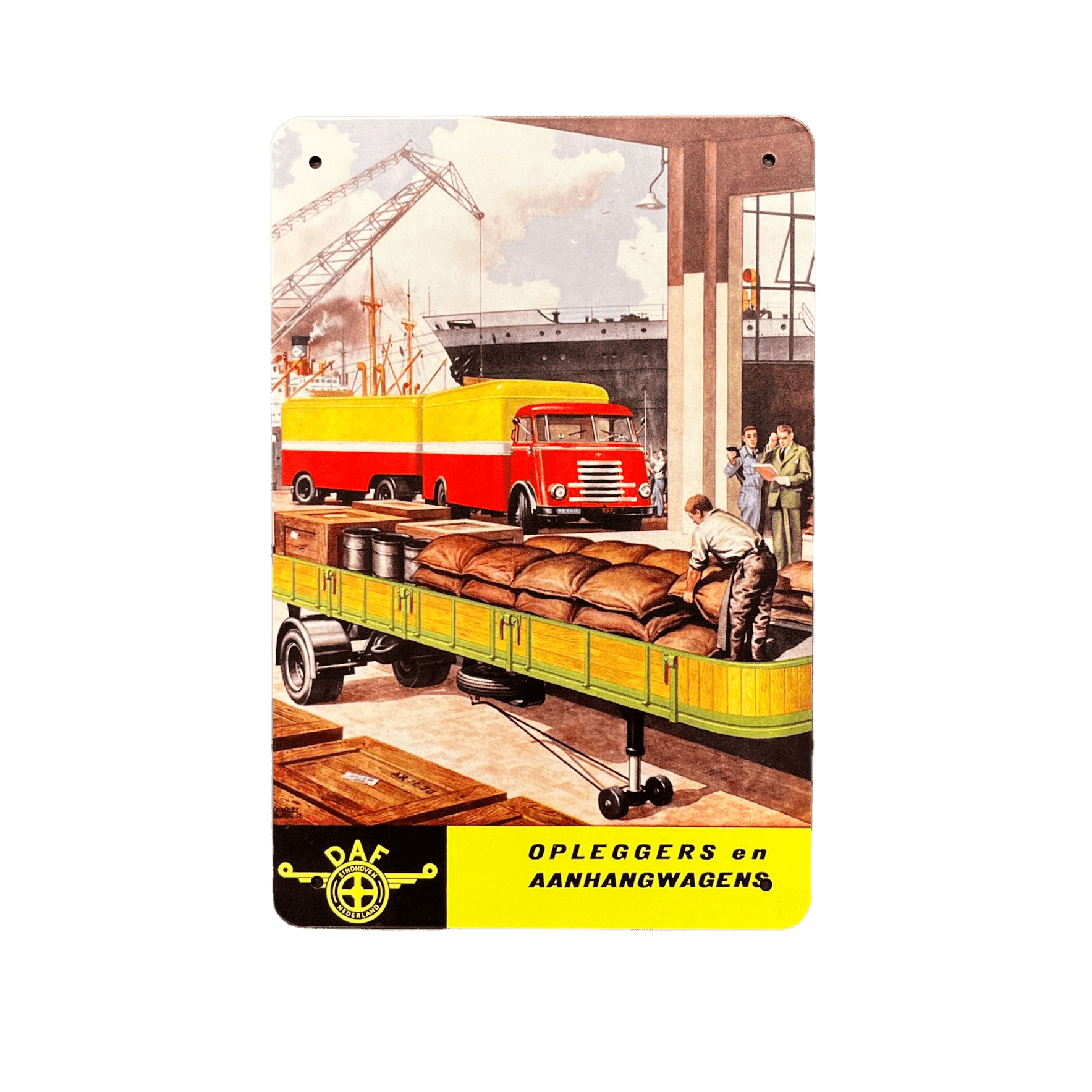 DAF Opleggers en Aanhangwagens Metalen Bord - Reclamebordenshop.nl