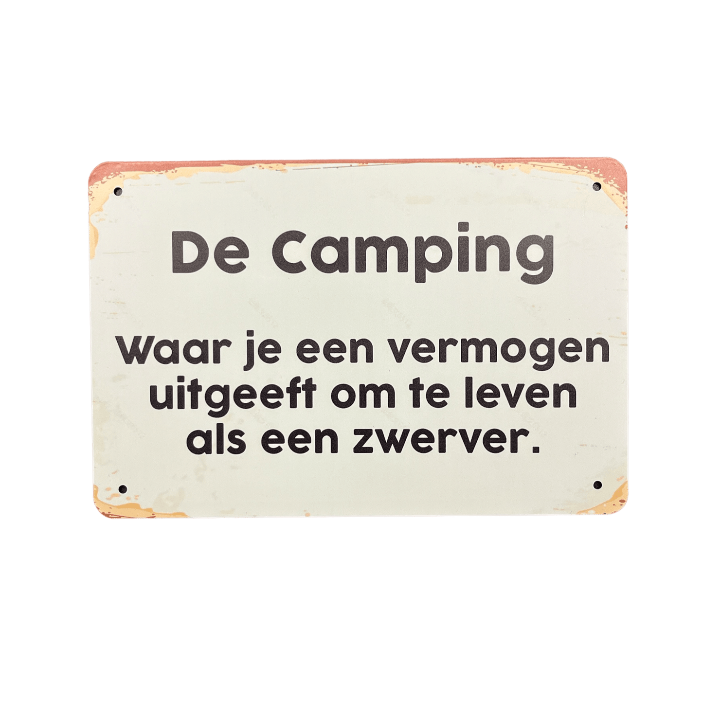 De camping - metalen bord - Reclamebordenshop.nl