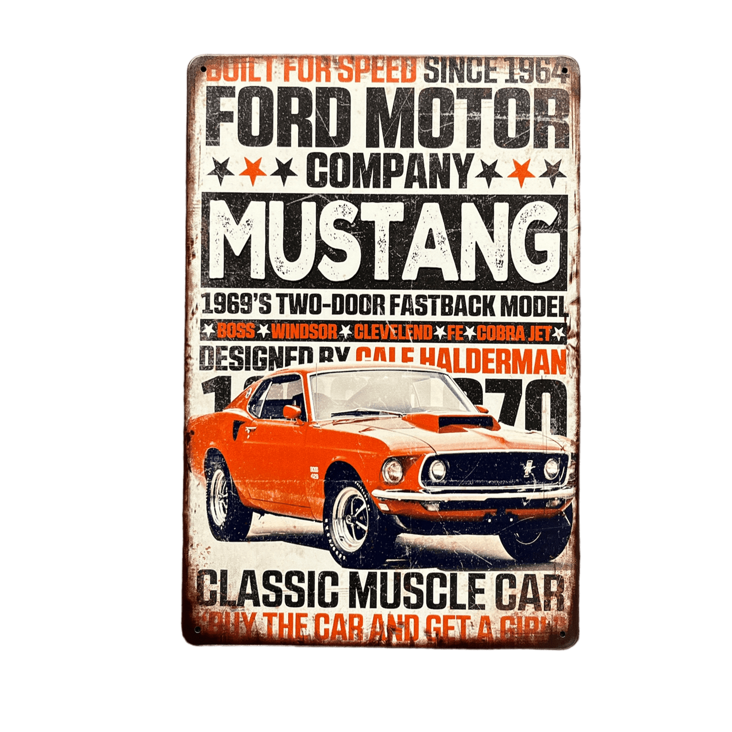 Ford Motor Company Mustang metalen bord - Reclamebordenshop.nl