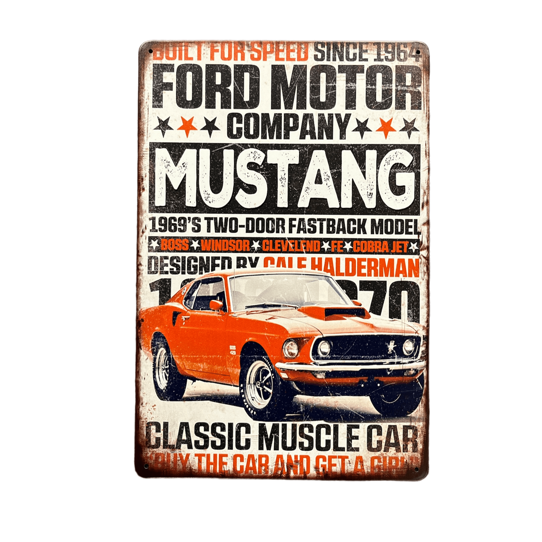 Ford Motor Company Mustang metalen bord - Reclamebordenshop.nl