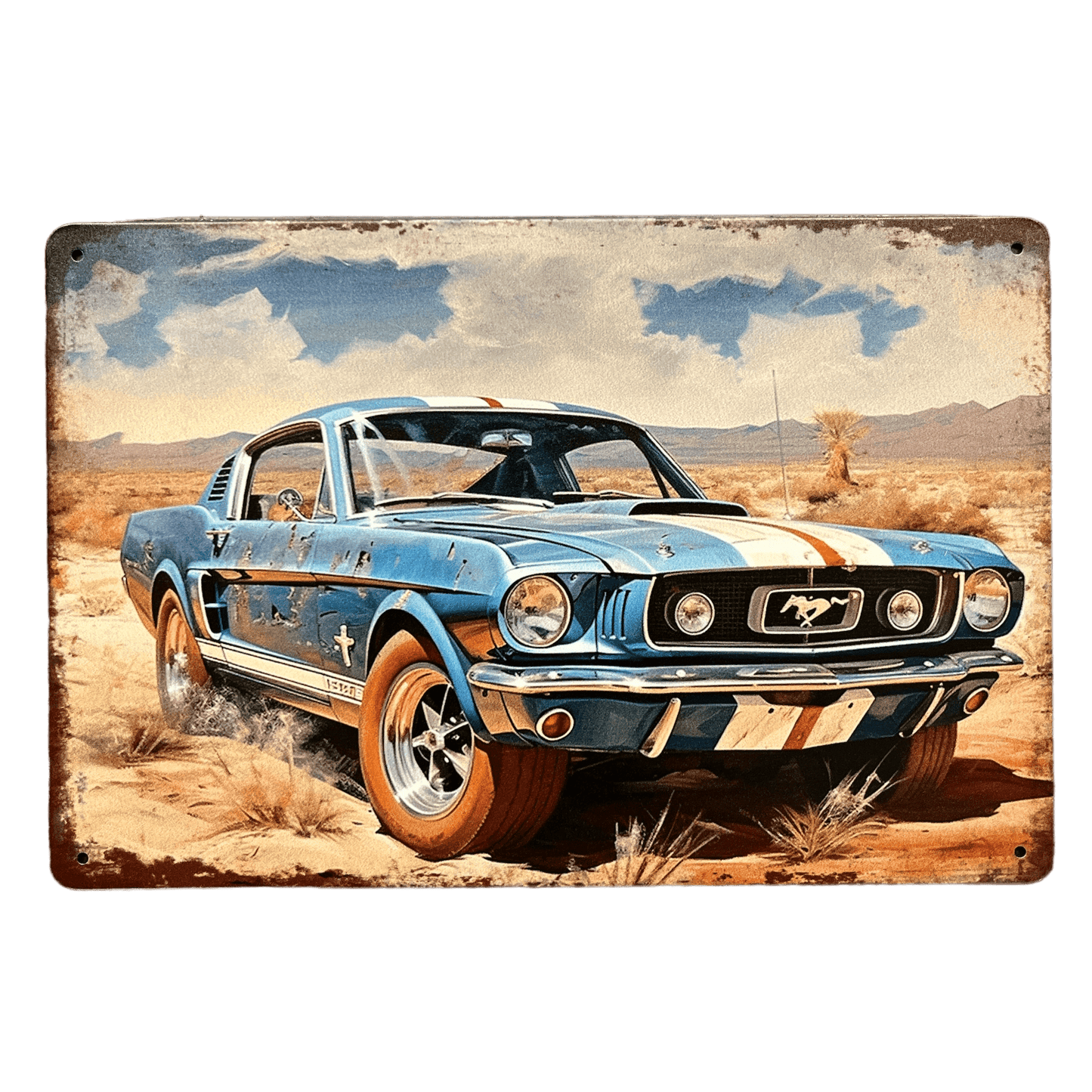 Ford Mustang Metalen Bord - Reclamebordenshop.nl