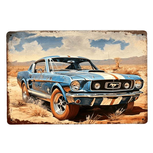 Ford Mustang Metalen Bord - Reclamebordenshop.nl