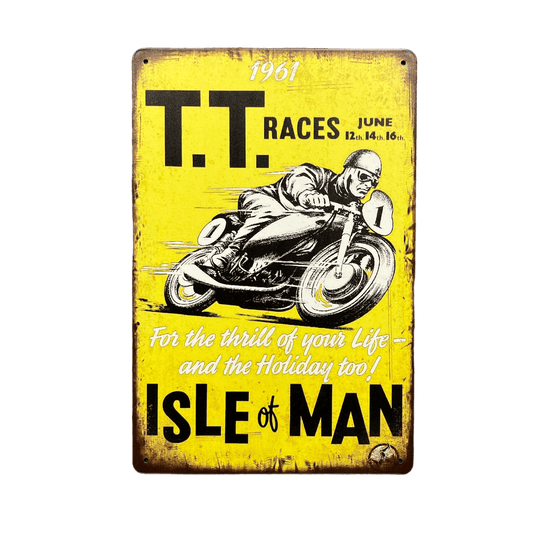 Isle of Man T.T. Races Metalen Bord - Reclamebordenshop.nl
