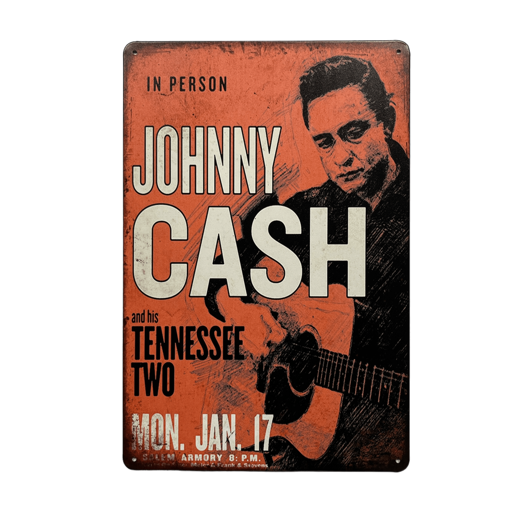 Johnny Cash Concert Metalen Bord - Reclamebordenshop.nl