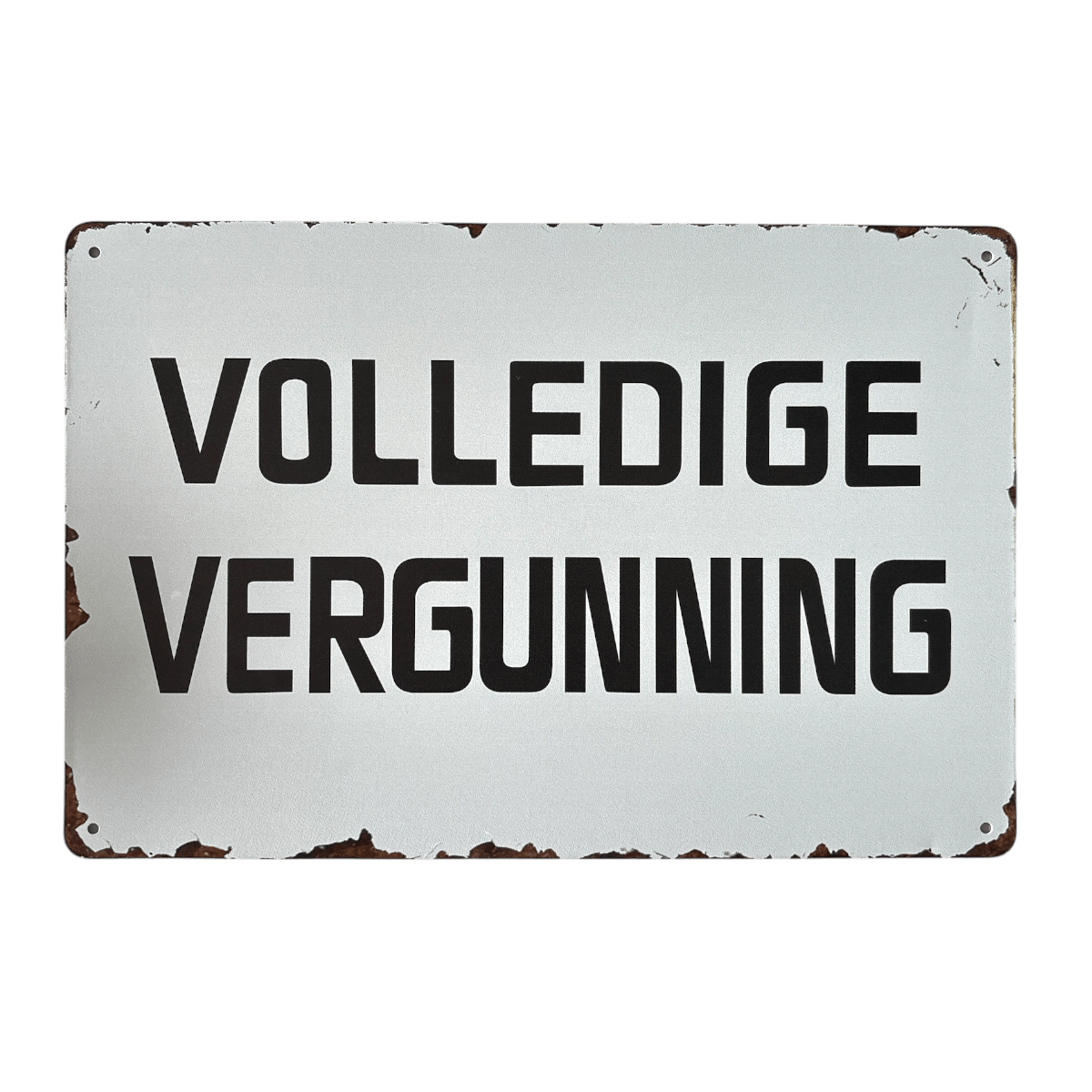 Metalen Bord – Volledige Vergunning - Reclamebordenshop.nl