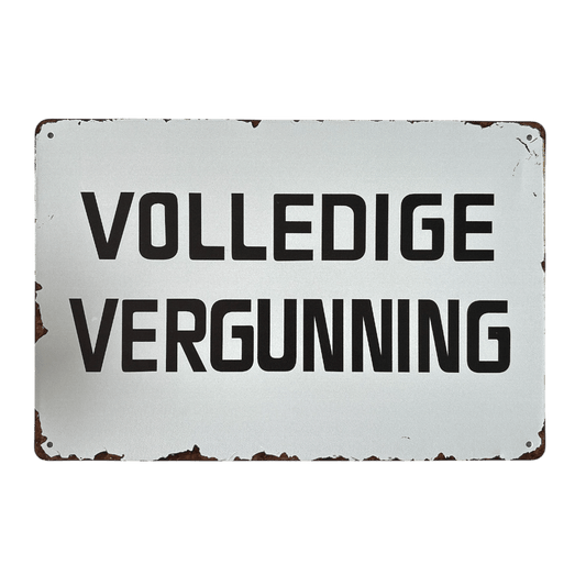 Metalen Bord – Volledige Vergunning - Reclamebordenshop.nl