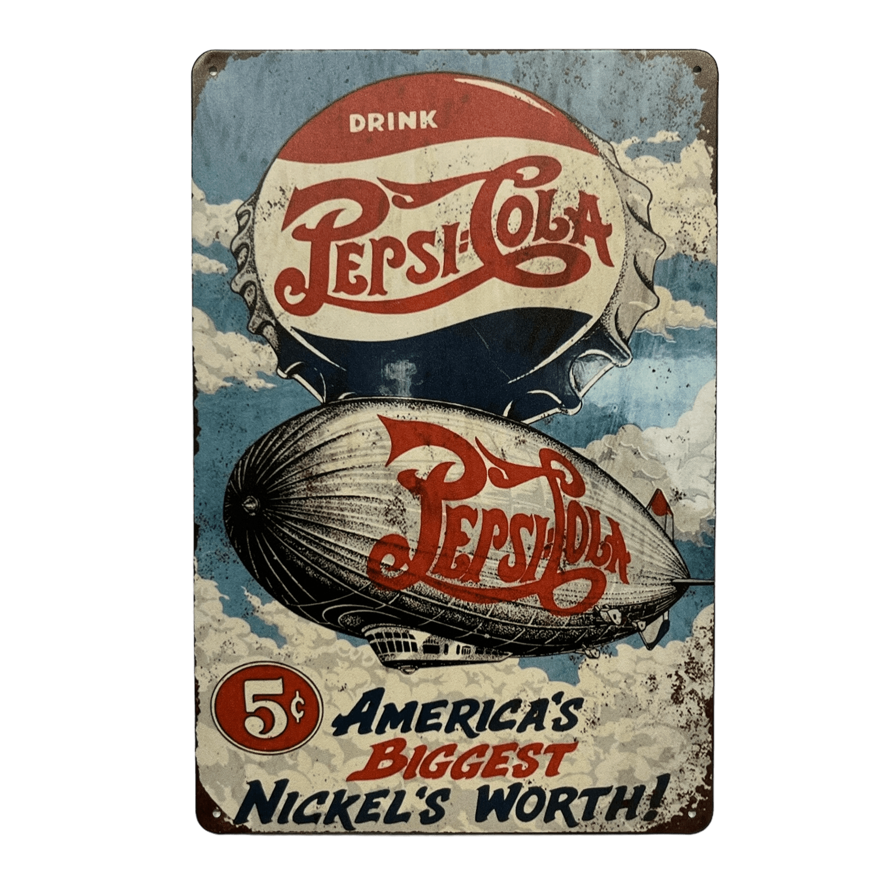 Pepsi - Cola Metalen Bord - Reclamebordenshop.nl