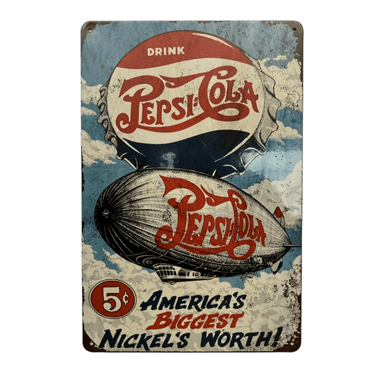 Pepsi - Cola Metalen Bord - Reclamebordenshop.nl