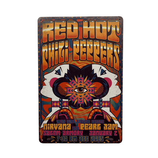 Red Hot Chili Peppers Metalen Bord - Reclamebordenshop.nl