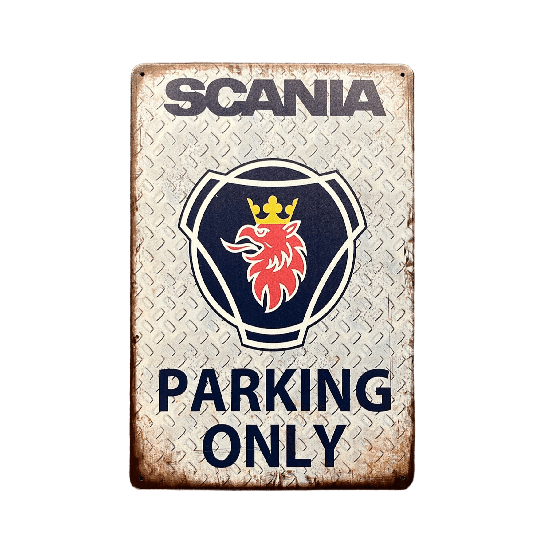 Scania Parking Only Metalen Bord - Reclamebordenshop.nl