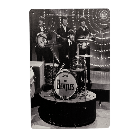 The Beatles live Metalen Bord - Reclamebordenshop.nl