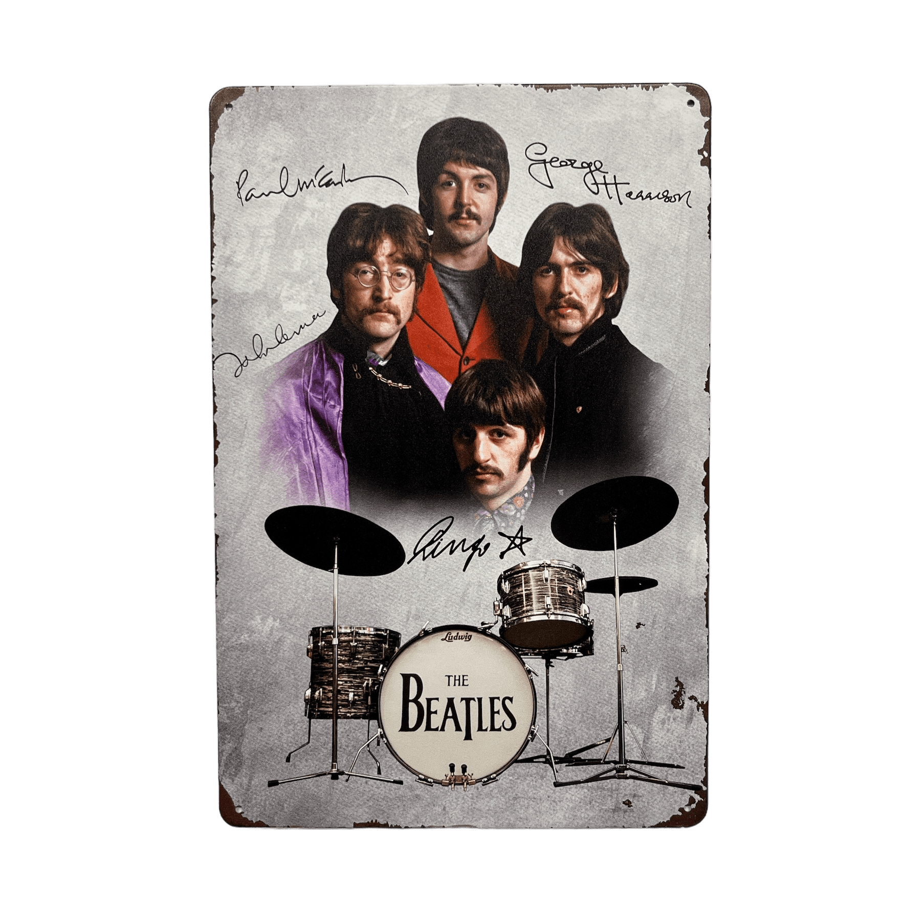 The Beatles Metalen Bord - Reclamebordenshop.nl
