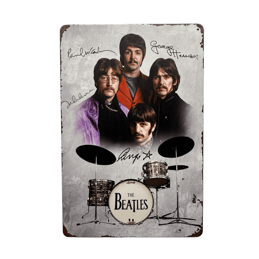 The Beatles Metalen Bord - Reclamebordenshop.nl