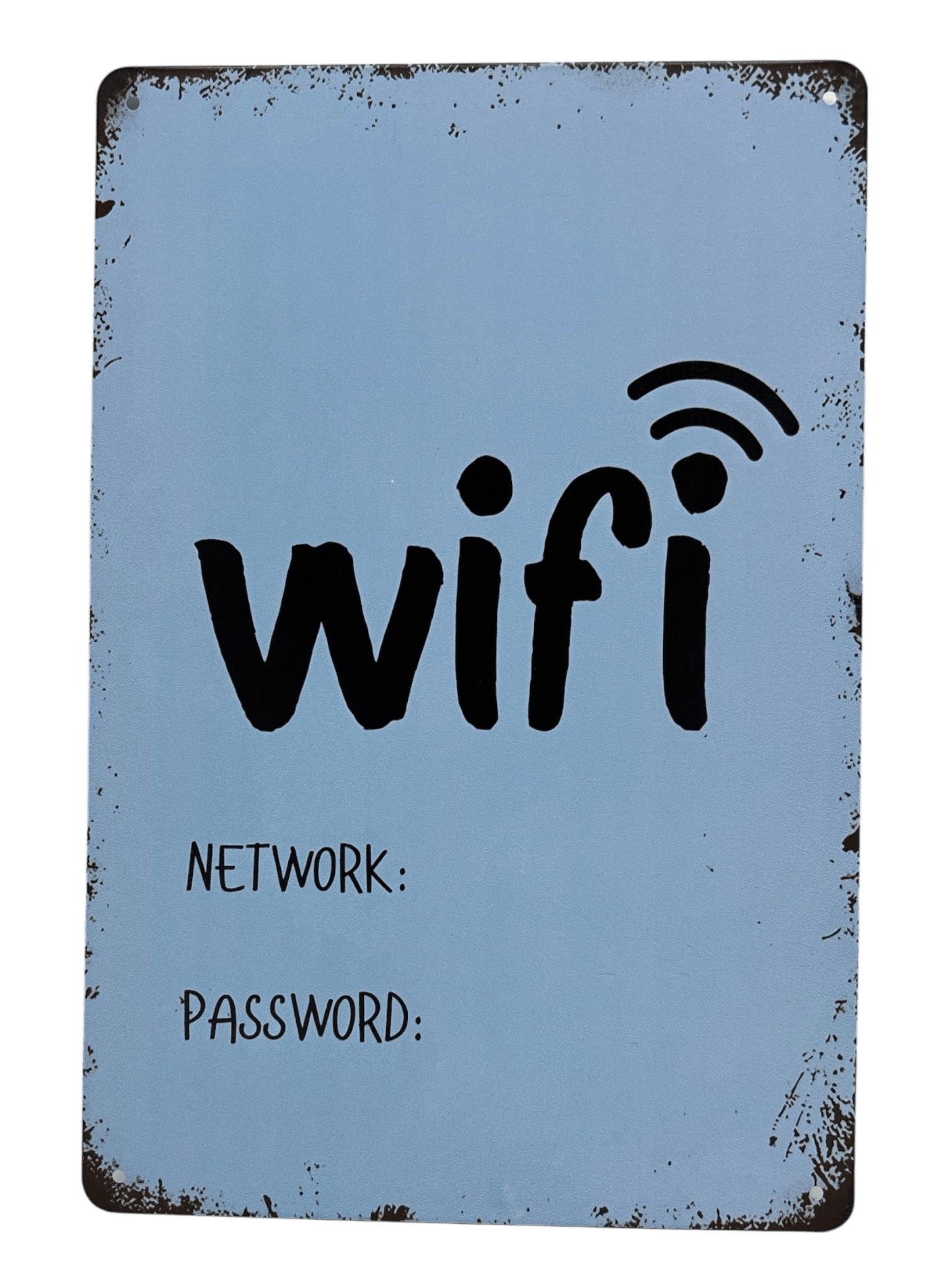 "Wifi" Metalen Bord - Reclamebordenshop.nl