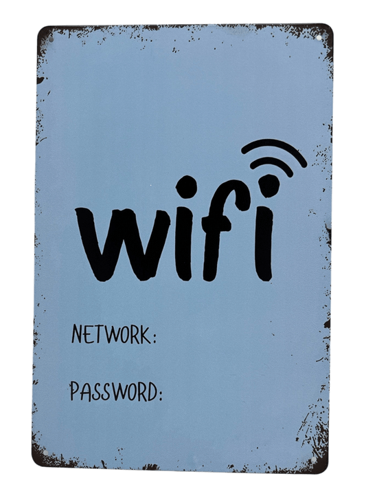 "Wifi" Metalen Bord - Reclamebordenshop.nl